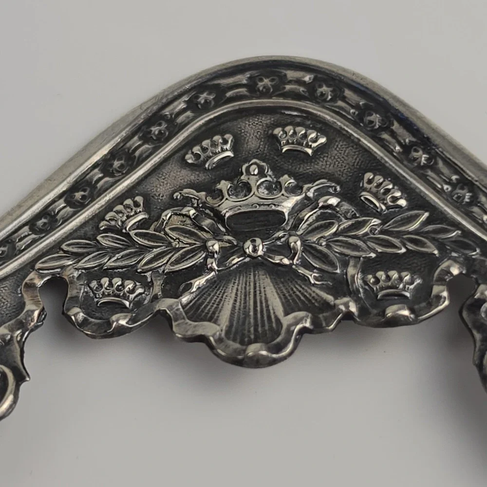 Gorham Antique Sterling Silver Repousse Desk Blotter Corners Set of 4 #737 Crown